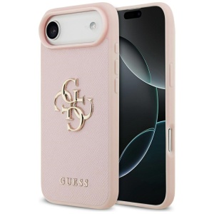 Husa pentru iPhone 17 Air, Hardcase 4G Grained Big and Classic Logo, Guess, Roz