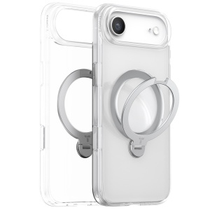 Husa pentru iPhone 17 Air, Torras Ostand Spin MagSafe, Transparenta