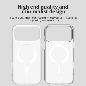 Husa pentru iPhone 17 Pro Max, MagSafe, Antisoc, set cu sticker, CandyCase, Alb - Img 10