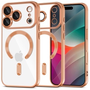 Husa pentru iPhone 17 Pro, SKYDDAR INNOVATION, Luxury Shield Magsafe, Protectie Antisoc, set cu sticker, Portocaliu