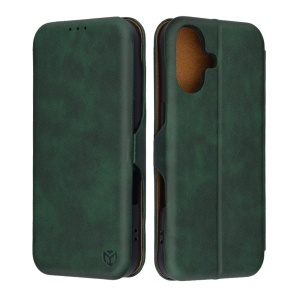 Husa pentru iPhone 17 tip carte din Piele Ecologica, Suport Carduri, Inchidere Magnetica, set cu sticker, Safe Wallet, Verde - Img 8