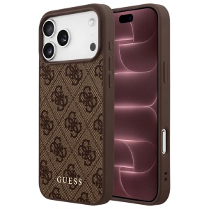 Husa pentru iPhone 18 Pro Max / iPhone 17 Pro Max - Guess Hardcase 4G Classic Logo - Brown