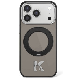 Husa pentru iPhone 18 Pro Max / iPhone 17 Pro Max - Karl Lagerfeld HC IML Ring Stand MagSafe Kameo Metal (KLHMP18X6HRSMKMK) - Black