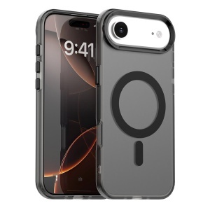 Husa pentru iPhone Air, MagSafe, Antisoc, set cu sticker, CandyCase, Negru
