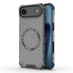 Husa pentru iPhone Air, SKYDDAR INNOVATION, HoneyComb Shield MagSafe, Negru, set cu sticker