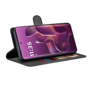 Husa pentru Motorola Edge 60 Pro, SKYDDAR INNOVATION, Diary Book, tip carte, cu Portofel Interior, Antisoc, Negru, set cu sticker  - Img 5