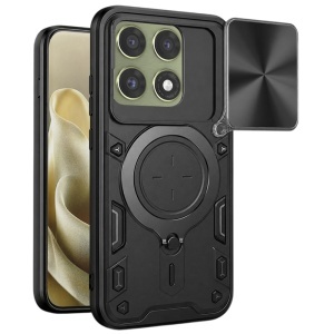 Husa pentru Motorola Edge 70 Pro, Inel Magnetic, Protectie Camera, set cu sticker, CamGuard Pro, Negru