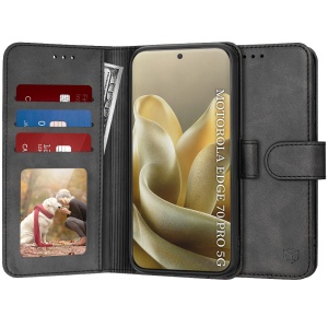 Husa pentru Motorola Edge 70 Pro tip carte cu Portofel Interior, Antisoc, set cu sticker, Diary Book, Negru