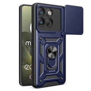 Husa pentru Motorola Edge 70, SKYDDAR INNOVATION, CamShield, Inel magnetic, set cu sticker, Albastru