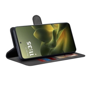 Husa pentru Motorola Edge 70, SKYDDAR INNOVATION, Diary Book, tip carte cu Portofel Interior, Antisoc, set cu sticker, Negru - Img 5