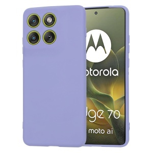 Husa pentru Motorola Edge 70, SKYDDAR INNOVATION, din Silicon Catifelat, SoftElegance, set cu sticker, Violet