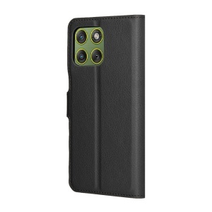Husa pentru Motorola Edge 70, SKYDDAR INNOVATION, Leather Folio tip Carte, cu Portofel Interior, Finisaje Premium, set cu sticker, Negru - Img 6