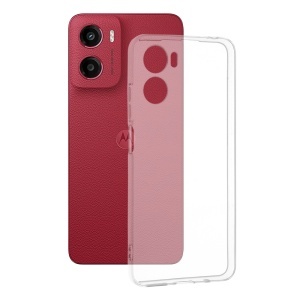 Husa pentru Motorola Moto G05 / Moto E15 din silicon transparent, set cu sticker, ClearGuard, Transparenta