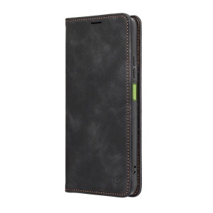 Husa pentru Motorola Moto G06, SKYDDAR INNOVATION, Confy Cover tip Carte din piele Eco Premium, cu Portofel Interior, set cu sticker, Negru - Img 3