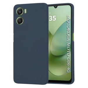 Husa pentru Motorola Moto G06, SKYDDAR INNOVATION, din Silicon Catifelat, SoftElegance, set cu sticker, Bleumarin