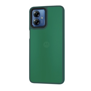 Husa pentru Motorola Moto G14, ce Absoarbe Cele mai Aspre Socuri, Skyddar Frosted - Verde inchis - Img 2