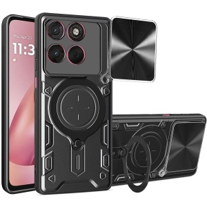 Husa pentru Motorola Moto G57 Power / Moto G67 Power, SKYDDAR INNOVATION, CamGuard Pro, Inel Magnetic, Protectie Camera, set cu sticker, Negru