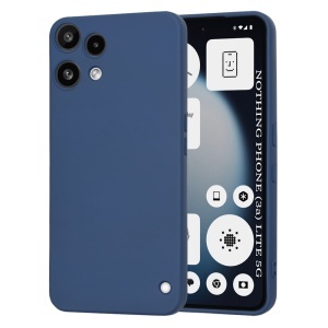 Husa pentru Nothing Phone (3a) Lite, SKYDDAR INNOVATION, din Silicon Catifelat, SoftElegance, set cu sticker, Bleumarin