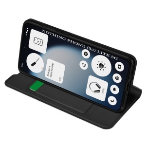 Husa pentru Nothing Phone (3a) Lite, SKYDDAR INNOVATION, Magskin Book, tip Carte cu Portofel Interior, set cu sticker, Negru - Img 4