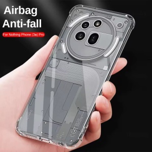 Husa pentru Nothing Phone (3a) Pro, SKYDDAR INNOVATION, Shockproof Clear Silicone, Slim Silicon, Transparenta, set cu sticker - Img 3