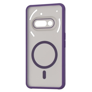 Husa pentru Nothing Phone (3a), SKYDDAR INNOVATION, Frosted MagSafe, Antisoc, set cu sticker, Mov deschis - Img 4