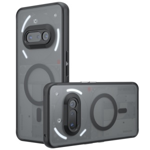 Husa pentru Nothing Phone (3a), SKYDDAR INNOVATION, PureFrost MagSafe, AntiSoc, set cu sticker, Negru frost