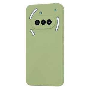 Husa pentru Nothing Phone (3a), SKYDDAR INNOVATION, SoftElegance din Silicon Catifelat, set cu sticker, Verde - Img 3