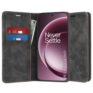 Husa pentru OnePlus 15, SKYDDAR INNOVATION, Confy Cover tip Carte din piele Eco Premium, cu Portofel Interior, set cu sticker, Negru