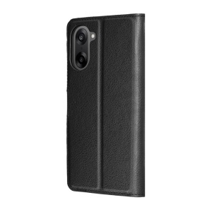 Husa pentru OnePlus Nord CE5, SKYDDAR INNOVATION, Leather Folio tip Carte, cu Portofel Interior, Finisaje Premium, set cu sticker, Negru - Img 5