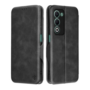 Husa pentru Oppo A5 4G, SKYDDAR INNOVATION, Safe Wallet tip carte din Piele Ecologica, Suport Carduri, Inchidere Magnetica, set cu sticker, Negru