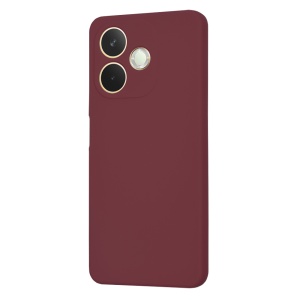 Husa pentru Oppo A5 Pro 5G, SKYDDAR INNOVATION, din Silicon Catifelat, SoftElegance , Bordo, set cu sticker - Img 3