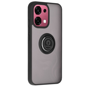Husa pentru Oppo A6 Pro 5G, SKYDDAR INNOVATION, Glinth cu Inel Rotativ 360° Magnetic, set cu sticker, Negru - Img 7