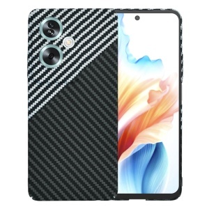 Husa pentru Oppo A79 5G / OnePlus Nord N30 SE, SKYDDAR INNOVATION, textura carbon, Carbonite FiberShell, set cu sticker, Gri,