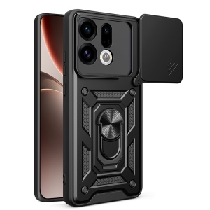 Husa pentru Oppo Find X9, SKYDDAR INNOVATION, CamShield, Inel magnetic, set cu sticker, Negru