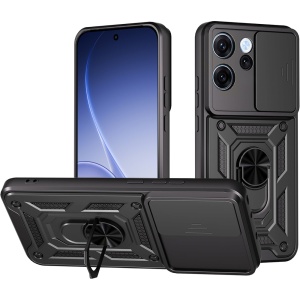 Husa pentru Oppo Reno 15F / Reno15 FS 5G, SKYDDAR INNOVATION, CamShield, Inel magnetic, set cu sticker, Negru