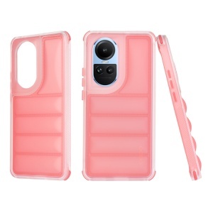 Husa pentru Oppo Reno10 / Reno10 Pro, anti soc, margini ridicate, design modern, set cu sticker, wave shield, Rosu