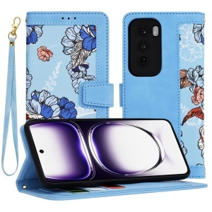Husa pentru Oppo Reno12, SKYDDAR INNOVATION, Flipcraft din Piele Ecologică, Stand Integrat, Buzunare pentru Carduri, set cu sticker, Bleu