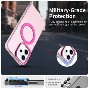 Husa pentru Oppo Reno14, MagSafe, Antisoc, set cu sticker, CandyCase, Roz - Img 6