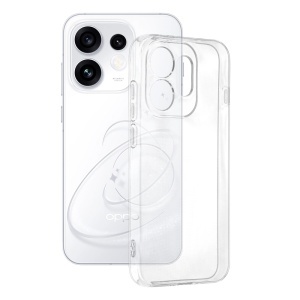 Husa pentru Oppo Reno16 din silicon transparent, set cu sticker, Clear Silicone, Transparenta