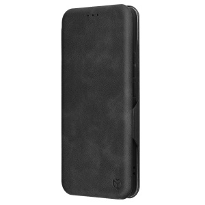 Husa pentru Realme 14 Pro+, SKYDDAR INNOVATION, Pocket Safe, tip carte din Piele Ecologica, Suport Carduri, Inchidere Magnetica, set cu sticker, Negru - Img 4