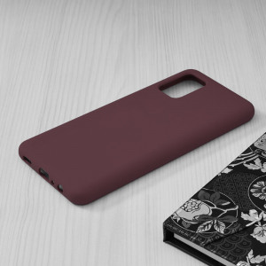 Husa pentru Samsung Galaxy A03S din Silicon Catifelat, Protectie Premium, Antisoc, set cu sticker, soft edge, Mov - Img 6