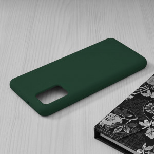 Husa pentru Samsung Galaxy A03S din Silicon Catifelat, Protectie Premium, Antisoc, set cu sticker, soft edge, Verde - Img 6