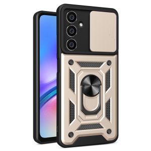 Husa pentru Samsung Galaxy A05s, SKYDDAR INNOVATION, CamShield, Inel magnetic, set cu sticker, Auriu