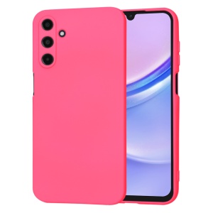 Husa pentru Samsung Galaxy A15 5G, din Silicon Catifelat, SoftElegance, Fucsia, set cu sticker