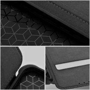 Husa pentru Samsung Galaxy A16 5G, SKYDDAR INNOVATION, RAZOR, Inchidere Magnetica, Buzunar Interior, Antisoc, set cu sticker, Negru - Img 4