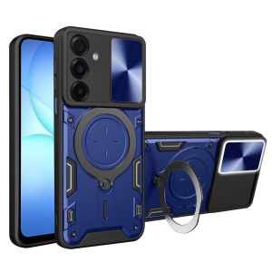 Husa pentru Samsung Galaxy A17 5G, SKYDDAR INNOVATION, CamGuard Pro, Inel Magnetic, Protectie Camera, set cu sticker, Albastru