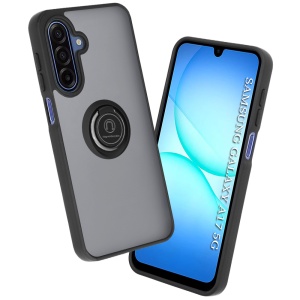 Husa pentru Samsung Galaxy A17 5G, SKYDDAR INNOVATION, Glinth cu Inel Rotativ 360° Magnetic, set cu sticker, Negru