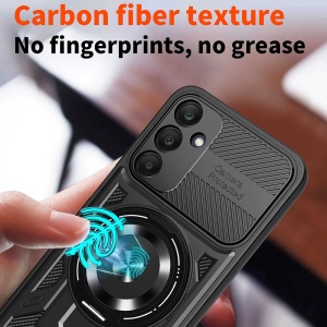 Husa pentru Samsung Galaxy A25 5G, SKYDDAR INNOVATION, RuggedCam, Inel magnetic antisoc, set cu sticker, Negru - Img 10