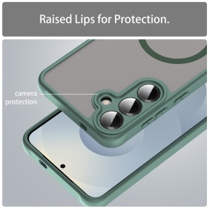 Husa pentru Samsung Galaxy A27 5G, SKYDDAR INNOVATION, HaloFrost MagSafe II, Antisoc, set cu sticker, Verde - Img 3
