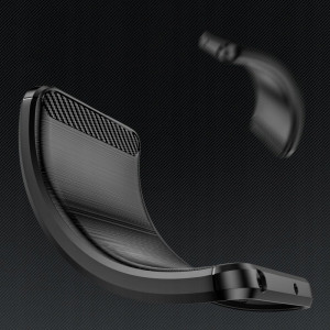Husa pentru Samsung Galaxy A34 5G din silicon, Slim, cu textura Fibra Carbon - Negru - Img 6